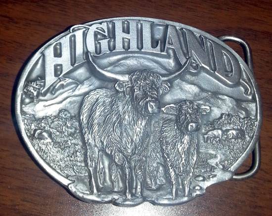 Scottish Highland Cow In Black And White Belt Buckle - ayanawebzine.com